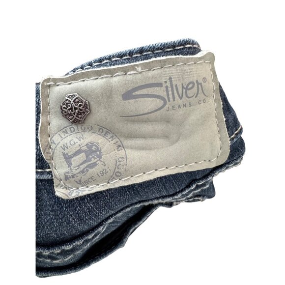 Silver Suki Mid-Capri Jeans Womens W29/L22.5 Blue pants - Picture 6 of 6